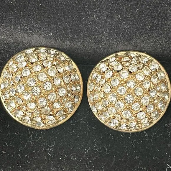 Vintage 80’s Gold and Silver Clip Earrings - Picture 1 of 2